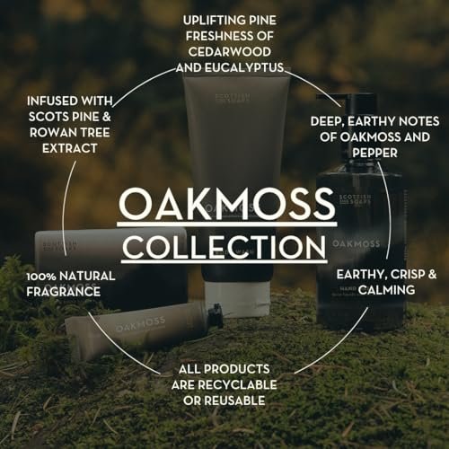 Scottish Fine Soaps Oakmoss Hand Care Set – Nourishing Hand Wash & Lotion with Panthenol & Oakmoss Extract - görsel 4