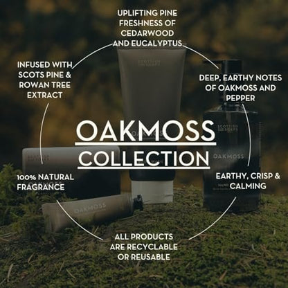 Scottish Fine Soaps Oakmoss Hand Care Set – Nourishing Hand Wash & Lotion with Panthenol & Oakmoss Extract