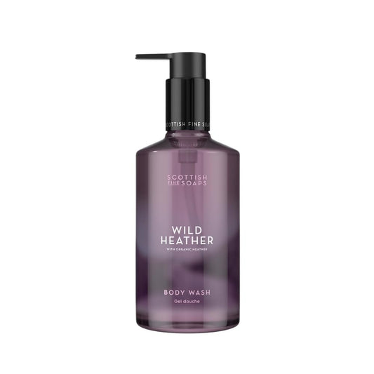 Scottish Fine Soaps Wild Heather Body Wash – Organic Heather Extract, Floral Honey Scent, Recyclable Bottle (300ml)