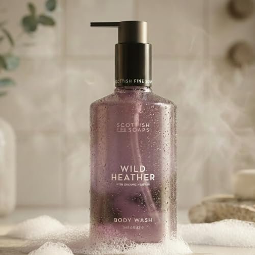 Scottish Fine Soaps Wild Heather Body Wash – Organic Heather Extract, Floral Honey Scent, Recyclable Bottle (300ml) - görsel 4