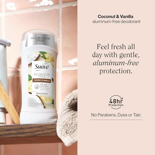 Suave Aluminum-Free Deodorant for Women, Coconut & Vanilla, 2.6 oz - görsel 6