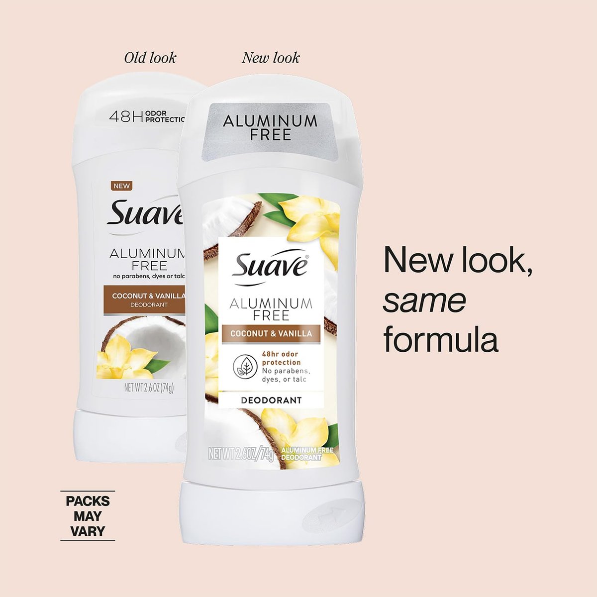 Suave Aluminum-Free Deodorant for Women, Coconut & Vanilla, 2.6 oz - görsel 3