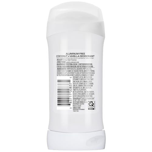 Suave Aluminum-Free Deodorant for Women, Coconut & Vanilla, 2.6 oz (Pack of 2) Avelisse