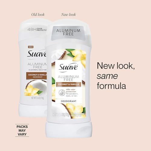 Suave Aluminum-Free Deodorant for Women, Coconut & Vanilla, 2.6 oz - görsel 4
