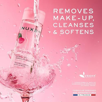 Nuxe Very Rose 3-in-1 Micellar Water - Soothing Facial Cleanser & Makeup Remover with Rose Extract, 6.7 Fl Oz Avelisse