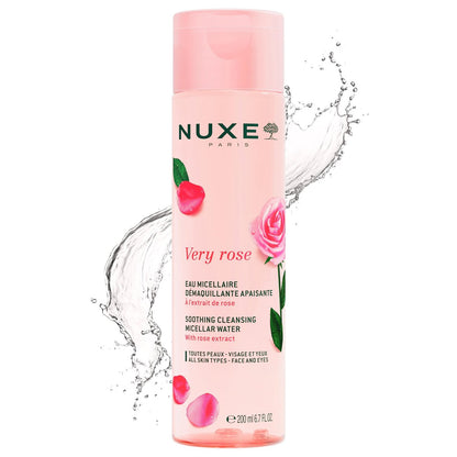 Nuxe Very Rose 3-in-1 Micellar Water - Soothing Facial Cleanser & Makeup Remover with Rose Extract, 6.7 Fl Oz Avelisse