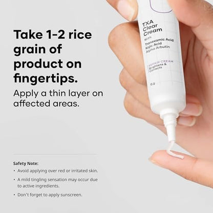Cureskin Tranexamic Acid 10% Cream - Dark Spot Corrector with Kojic Acid & Alpha Arbutin (15g) Avelisse