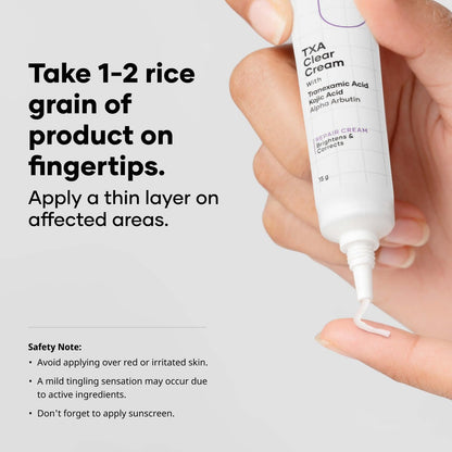 Cureskin Tranexamic Acid 10% Cream - Dark Spot Corrector with Kojic Acid & Alpha Arbutin (15g) Avelisse