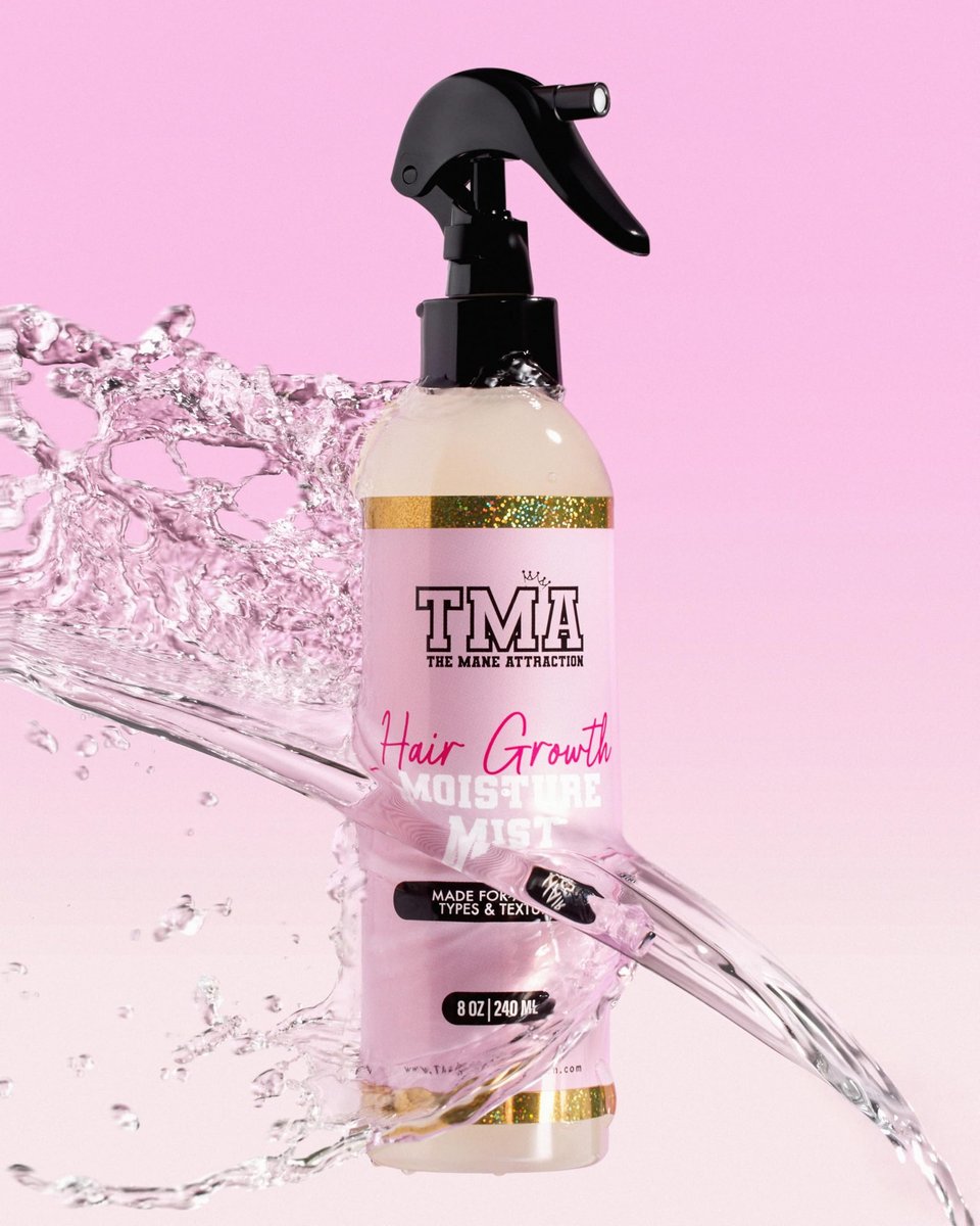 The Mane Attraction Nourishing Daily Hair Growth Moisture Mist - Lightweight Moisturizer for Thicker, Longer Hair with Aloe Vera, Sweet Almond Oil & Honey - 8 oz Avelisse