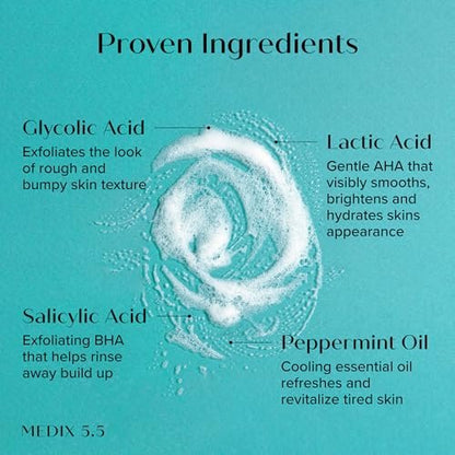 MEDIX 5.5 Best Sellers Travel Kit - Retinol Body Lotion, Glycolic Acid Body Wash, Vitamin F Body Oil - 3 Piece Crepey Skin Care Set Avelisse