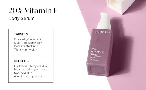 MEDIX 5.5 Best Sellers Travel Kit - Retinol Body Lotion, Glycolic Acid Body Wash, Vitamin F Body Oil - 3 Piece Crepey Skin Care Set Avelisse