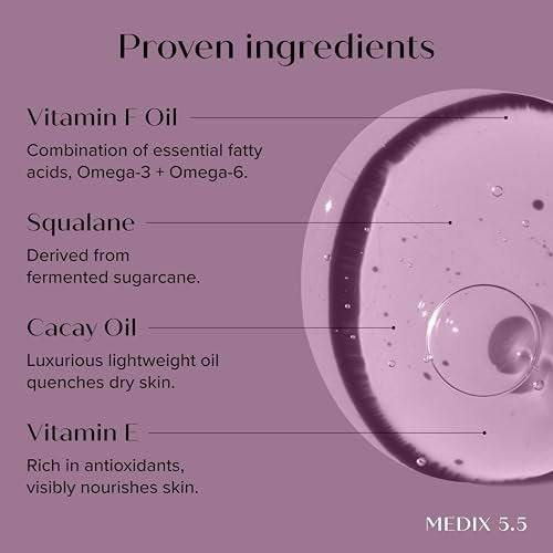 MEDIX 5.5 Best Sellers Travel Kit - Retinol Body Lotion, Glycolic Acid Body Wash, Vitamin F Body Oil - 3 Piece Crepey Skin Care Set Avelisse