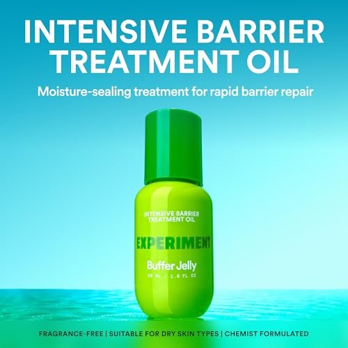Experiment Buffer Jelly Intensive Barrier Treatment Oil - Ceramide, Squalane & Panthenol - Hydrating, Soothing, Strengthening Face Oil for Dry Skin, Vegan, 1.0 FL OZ Avelisse