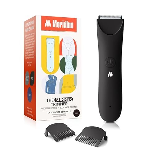 MERIDIAN Slimmer Trimmer – Electric Razor for Women, Bikini Line & Pubic Hair Trimmer, Rechargeable & Waterproof, Painless, Gentle, Quiet & Travel-Friendly, Onyx Avelisse