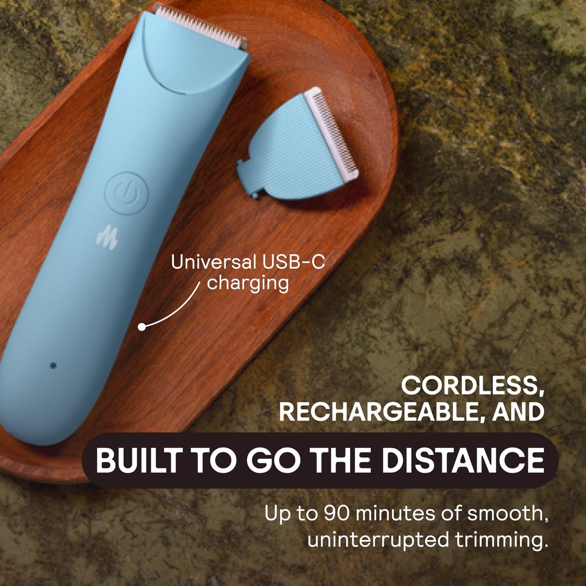 MERIDIAN Slimmer Trimmer – Electric Razor for Women, Bikini Line & Pubic Hair Trimmer, Rechargeable & Waterproof, Painless, Gentle, Quiet & Travel-Friendly, Onyx Avelisse