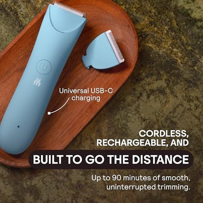 MERIDIAN Slimmer Trimmer – Electric Razor for Women, Bikini Line & Pubic Hair Trimmer, Rechargeable & Waterproof, Painless, Gentle, Quiet & Travel-Friendly, Onyx Avelisse