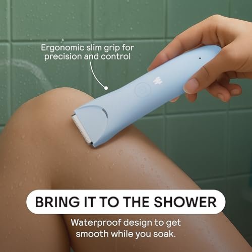 MERIDIAN Slimmer Trimmer – Electric Razor for Women, Bikini Line & Pubic Hair Trimmer, Rechargeable & Waterproof, Painless, Gentle, Quiet & Travel-Friendly, Onyx Avelisse