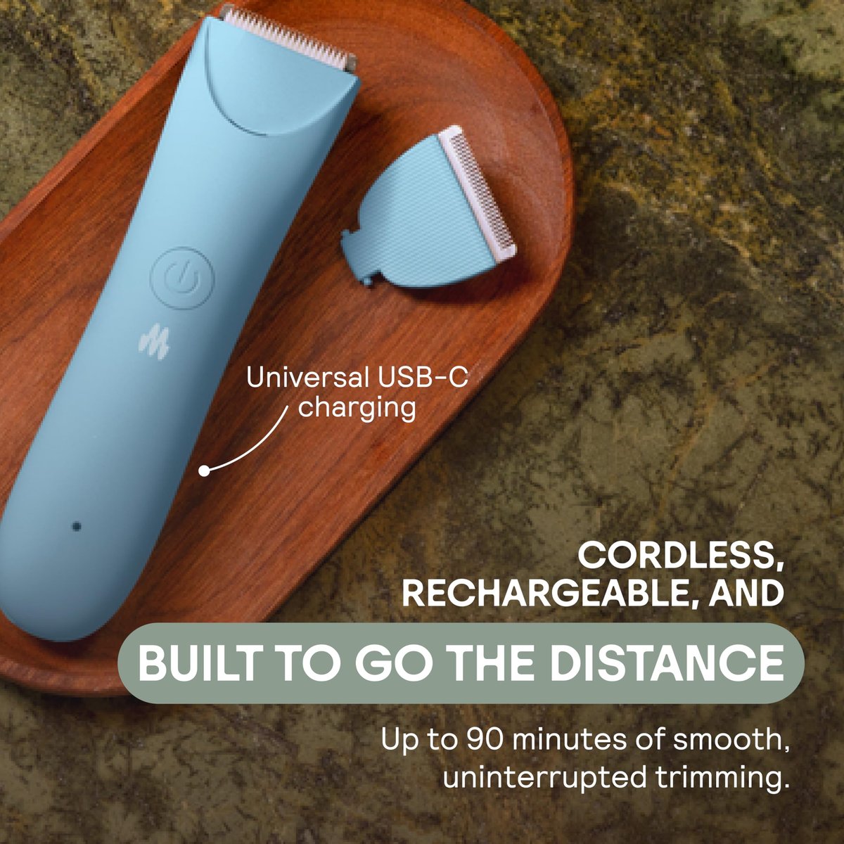 MERIDIAN Slimmer Trimmer – Electric Razor for Women, Bikini Line & Pubic Hair Trimmer, Rechargeable & Waterproof, Painless, Flawless Shave for Sensitive Skin, Gentle, Quiet & Travel-Friendly, Sage Avelisse