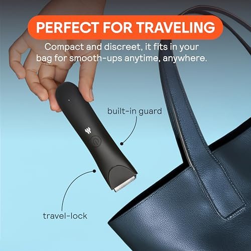MERIDIAN Slimmer Trimmer – Electric Razor for Women, Bikini Line & Pubic Hair Trimmer, Rechargeable & Waterproof, Painless, Flawless Shave for Sensitive Skin, Gentle, Quiet & Travel-Friendly, Sage Avelisse