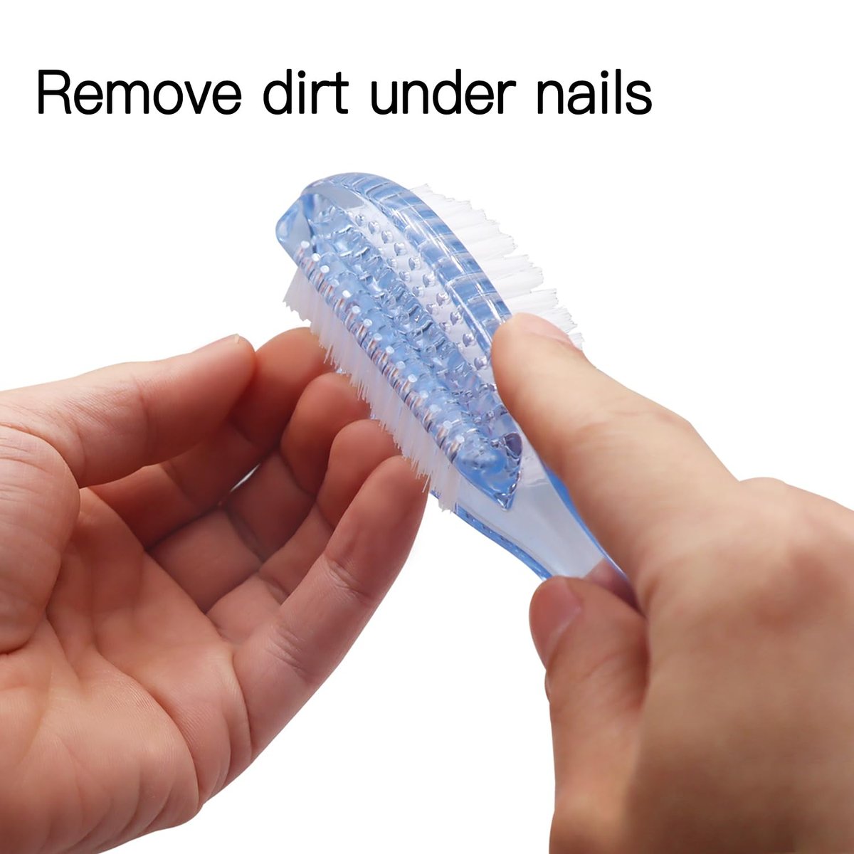 Handle Grip Nail Brush Two Sided Hand Fingernail Cleaning Brush Foot Scrub Brush Soft Stiff Bristles Fingernails Toenails Toes Scrubber Brushes for Men Women Kids, 4 PCS Avelisse
