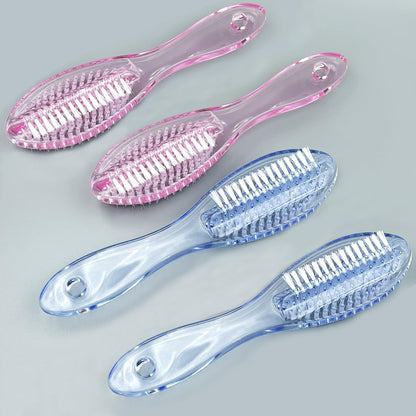 Handle Grip Nail Brush Two Sided Hand Fingernail Cleaning Brush Foot Scrub Brush Soft Stiff Bristles Fingernails Toenails Toes Scrubber Brushes for Men Women Kids, 4 PCS Avelisse