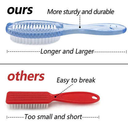 Handle Grip Nail Brush Two Sided Hand Fingernail Cleaning Brush Foot Scrub Brush Soft Stiff Bristles Fingernails Toenails Toes Scrubber Brushes for Men Women Kids, 4 PCS Avelisse