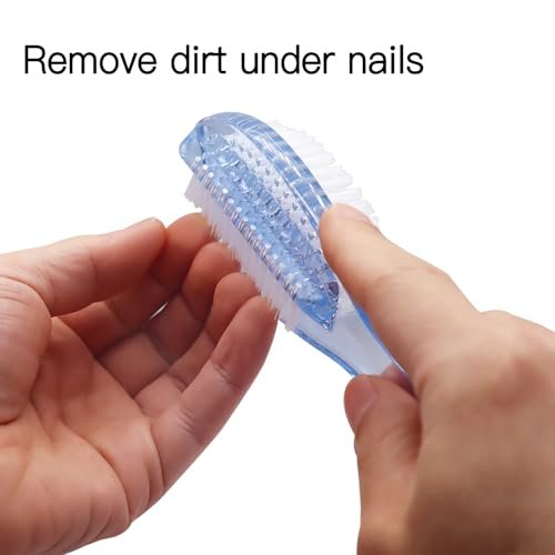 Handle Grip Nail Brush Two Sided Hand Fingernail Cleaning Brush Foot Scrub Brush Soft Stiff Bristles Fingernails Toenails Toes Scrubber Brushes for Men Women Kids, 4 PCS Avelisse