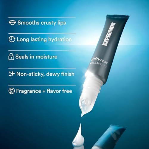 Experiment Softwear Smoothing Lip Treatment Balm - 24hr Hydration with Squalane, Glycerin, & Pomegranate Sterols - Intensive Moisture & Repair for Extra Dry, Flaky Lips - Vegan Lip Balm, .34 FL OZ - görsel 14