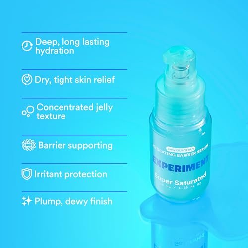 Experiment Super Saturated Ultra Hydrating Barrier Serum – 30% Glycerin, Polyglutamic Acid + Prickly Pear – 1.35 FL OZ – Intensive Moisture for Plump, Dewy Skin – Hydrating Serum for All Skin Types Avelisse