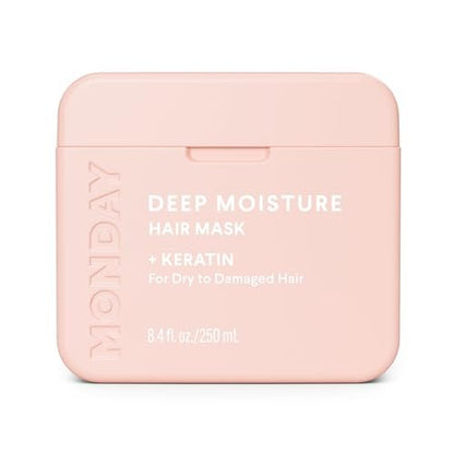 MONDAY HAIRCARE Deep Moisture Hair Mask with Keratin, Argan Oil, Shea Butter & Coconut Oil for Dry to Damaged Hair – 250 mL
