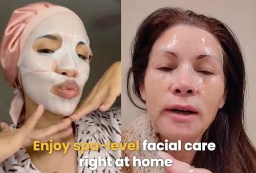 Korean Bio Collagen Face Mask - Deep Hydrating Pore Reducing Mask for Glass Glowy Skin | 4 Count - görsel 5
