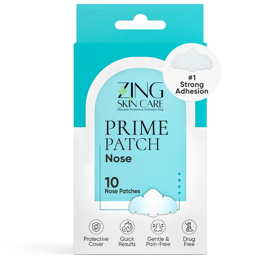 Prime Patch Nose Patches – Hydrocolloid Patches for Pimple & Zit Removal, Blackhead & Pore Care – Absorbs Acne Gunk & Oil, Strong Adhesion, Easy Removal, Vegan, 10 Count – Made in Korea