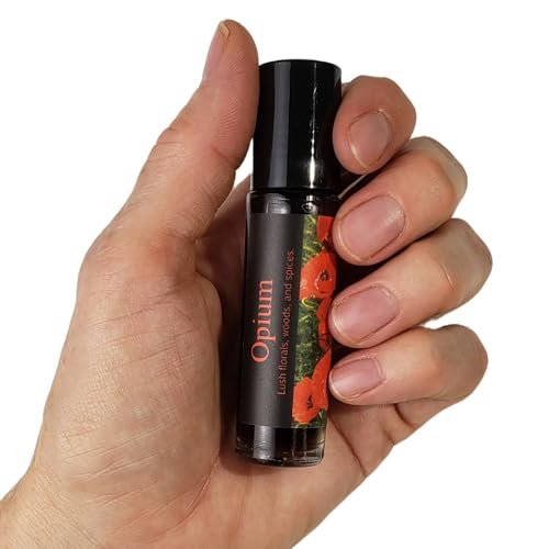 Shadow Scents Opium Perfume for Women - Sensual Oriental Roll-on Perfume Oil with Woods, Spices & Florals (0.33 Fl Oz) Avelisse