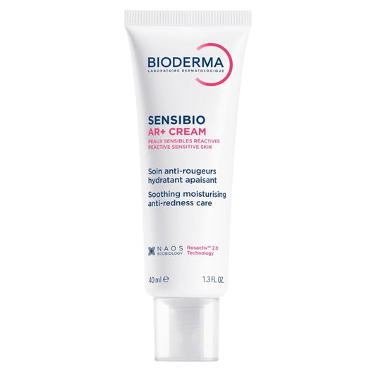 Bioderma Sensibio AR+ Cream - Facial Redness Relief Lotion for Sensitive Skin, Soothing & Moisturizing Care, 1.3 Fl Oz