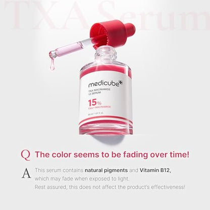 Medicube TXA+Niacinamide 15% Glow Facial Serum for After Spot Care | All-in-One Daily Korean Skincare | Uneven Skin Tone, Texture, and Hydration Care | High-Potency Tranexamic Acid 5% | 1.01 fl.oz Avelisse