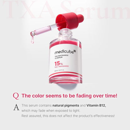 Medicube TXA+Niacinamide 15% Glow Facial Serum for After Spot Care | All-in-One Daily Korean Skincare | Uneven Skin Tone, Texture, and Hydration Care | High-Potency Tranexamic Acid 5% | 1.01 fl.oz Avelisse