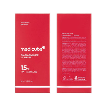Medicube TXA+Niacinamide 15% Glow Facial Serum for After Spot Care | All-in-One Daily Korean Skincare | Uneven Skin Tone, Texture, and Hydration Care | High-Potency Tranexamic Acid 5% | 1.01 fl.oz Avelisse