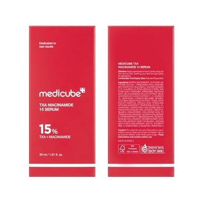 Medicube TXA+Niacinamide 15% Glow Facial Serum for After Spot Care | All-in-One Daily Korean Skincare | Uneven Skin Tone, Texture, and Hydration Care | High-Potency Tranexamic Acid 5% | 1.01 fl.oz Avelisse