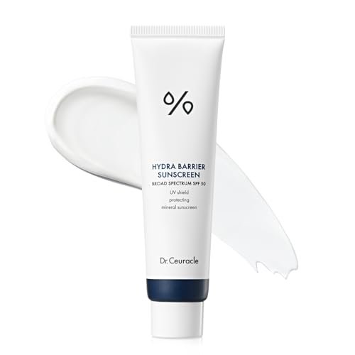 Dr.Ceuracle Hydra Barrier Mineral Sunscreen SPF 50 - Korean Sunscreen with Zinc Oxide & Hyaluronic Acid, Dewy Glow 50ml Avelisse