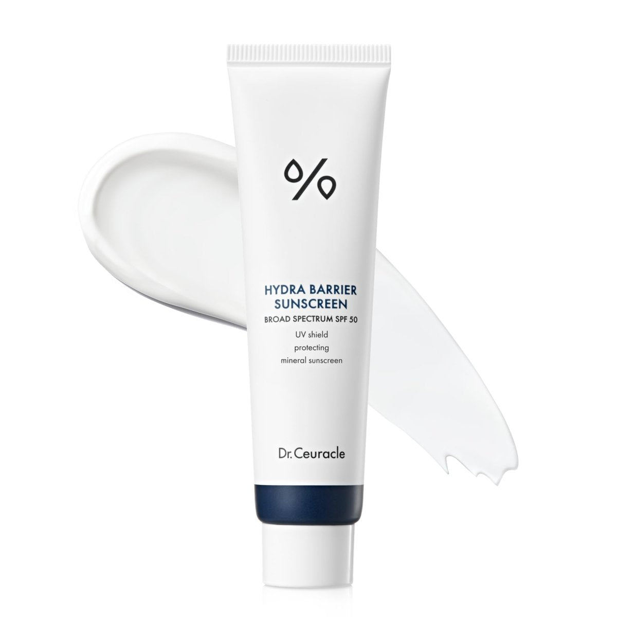 Dr.Ceuracle Hydra Barrier Mineral Sunscreen SPF 50 - Korean Sunscreen with Zinc Oxide & Hyaluronic Acid, Dewy Glow 50ml Avelisse