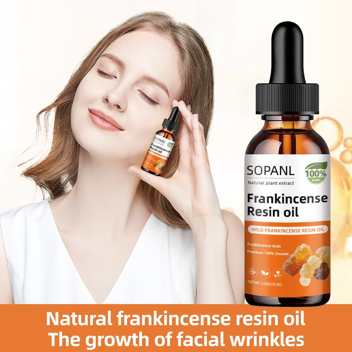 Organic Frankincense Resin Oil for Face - Reduces Fine Lines & Wrinkles, Soothes Irritated Skin, Deep Hydration for All Skin Types, Daily Skincare, 2 Fl Oz Avelisse