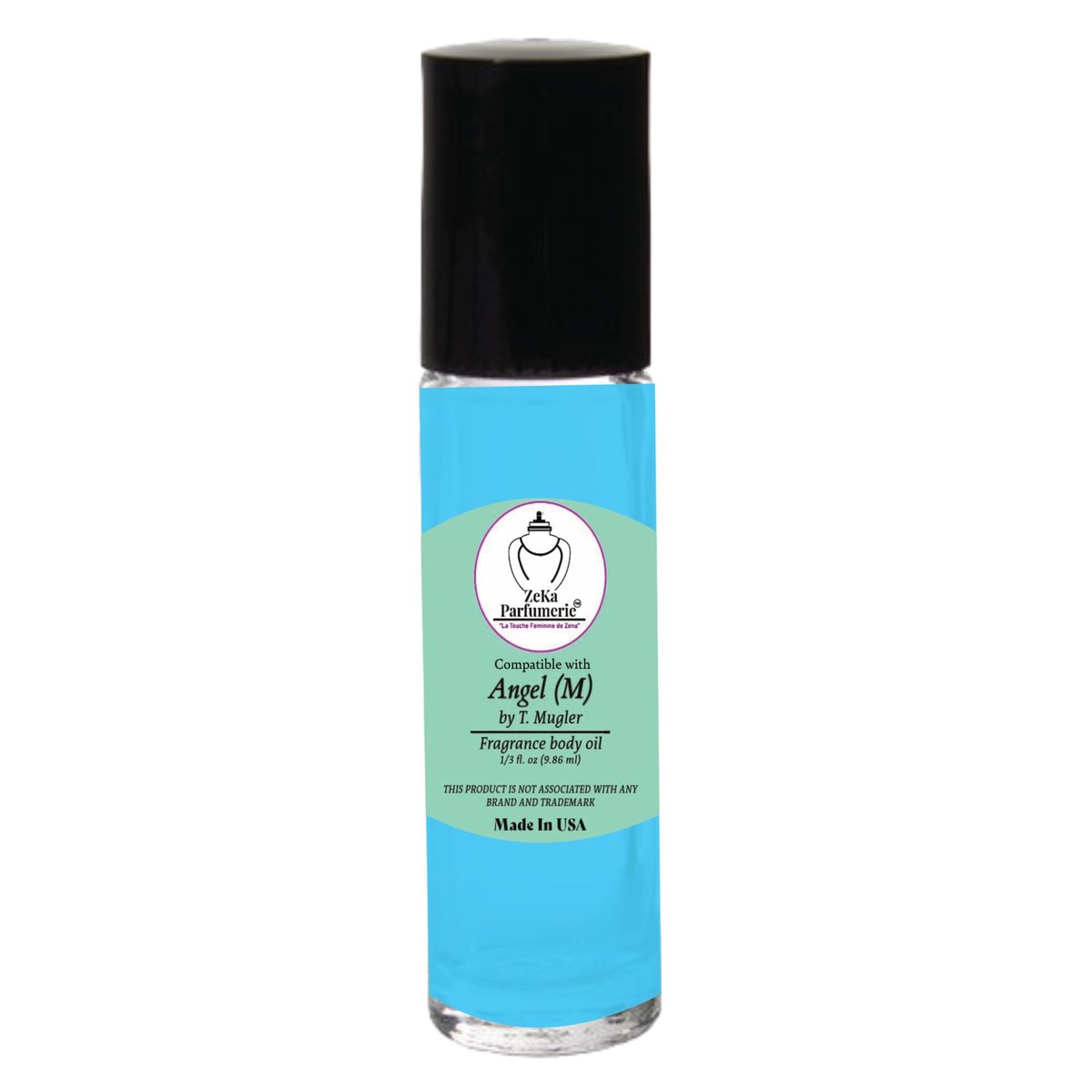 ZEKA PARFUMERIE Angel for Men Inspired Fragrance Body Oil – Travel Size Roll-On (0.33 fl oz) - görsel 1