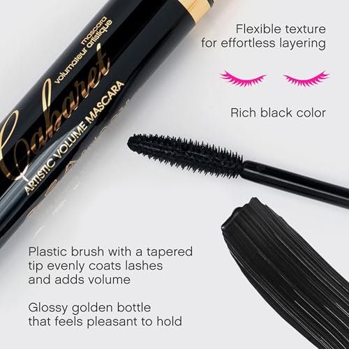 Vivienne Sabó Classic Mascara Cabaret – Volume & Length Mascara for Defined Everyday Lashes, Smudge-Resistant, Cruelty-Free, Blackest Black, Made in Italy, 0.3 fl oz - görsel 6