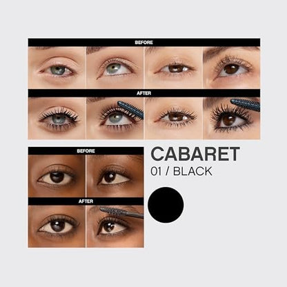 Vivienne Sabó Classic Mascara Cabaret – Volume & Length Mascara for Defined Everyday Lashes, Smudge-Resistant, Cruelty-Free, Blackest Black, Made in Italy, 0.3 fl oz