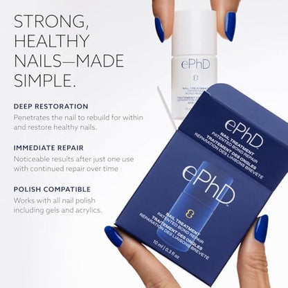 ePhD Bond Repair Nail Treatment – Strengthen, Restore & Rebuild Brittle Nails from Within – Clear Formula for Damaged or Post-Gel Nails, Use Alone or as Polish Base