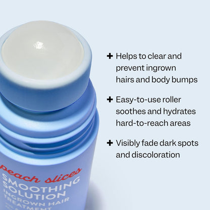 Peach Slices Smoothing Solution Ingrown Hair Treatment - 1.69 oz - BHA, AHA, PHA, Niacinamide, Licorice - Vegan & Cruelty Free - Korean Skin Care Avelisse