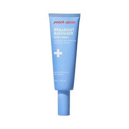 Peach Slices Breakout Banisher Body Spray - Salicylic Acid & Glycolic Acid Body Treatment for Clear Skin, 4 oz Avelisse