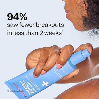 Peach Slices Breakout Banisher Body Spray - Salicylic Acid & Glycolic Acid Body Treatment for Clear Skin, 4 oz Avelisse