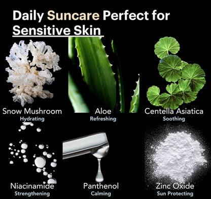 KOOLSOL Mineral Invisible Korean Centella Face Sunscreen SPF 50+ | No White Cast, Reef Safe, Non-Greasy for Sensitive Skin with Aloe, Niacinamide & Panthenol | 50mL Travel Safe Avelisse