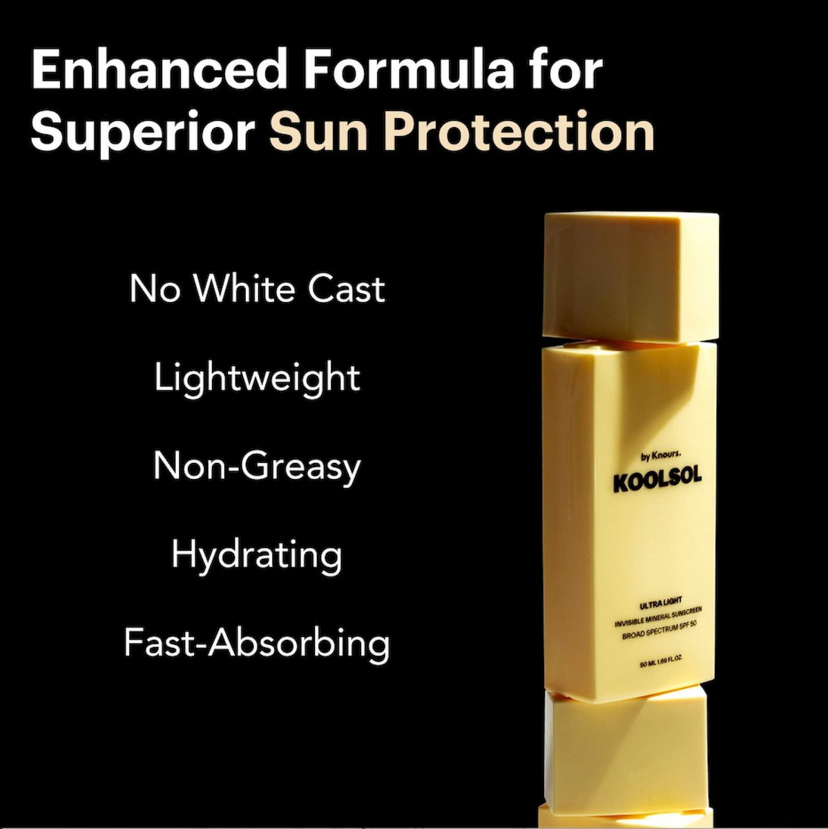 KOOLSOL Mineral Invisible Korean Centella Face Sunscreen SPF 50+ | No White Cast, Reef Safe, Non-Greasy for Sensitive Skin with Aloe, Niacinamide & Panthenol | 50mL Travel Safe Avelisse